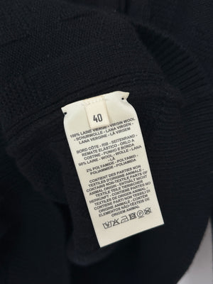 Hermès Black Voyage Knit Hoodie Size FR 40 (UK 12)