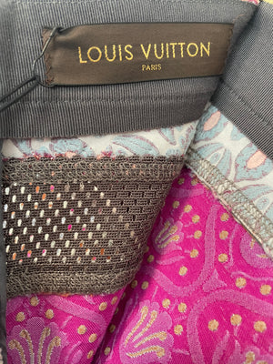 Louis Vuitton SS/10 Grey Brocade Mini Skirt Size FR 34 (UK 6)