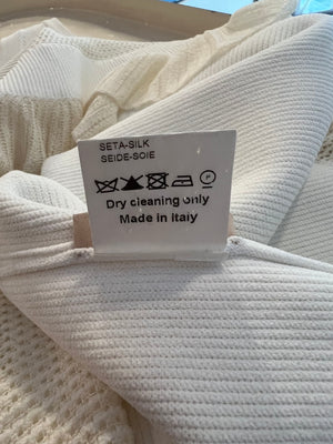 Alaïa White Ribbed Sleeveless Mini Dress with Knit and Frill Details Size FR 38 (UK 10)