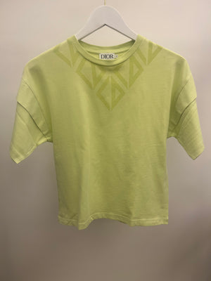 Christian Dior Kids Green T-Shirt with CD Prints Size 10 years