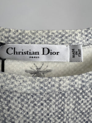 Christian Dior Navy, White Printed Le Soleil T-Shirt Size XS (UK 6)