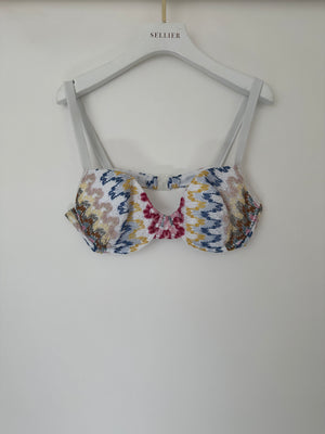 Missoni White and Multicolour Crochet Bikini Set Size IT 42/48 (UK 10/16)