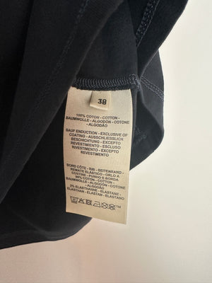 Hermes T-Shirt in Bleu Noir with "Les Clefs" Print in Size FR 38 (UK 10)