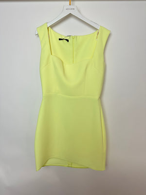 Alex Perry Pastel Yellow Sleeveless Mini Dress Size FR 38 (UK 10)