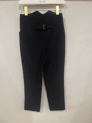 Louis Vuitton Black Tailored Trousers with Large Button Details Size FR 36 (UK 8)