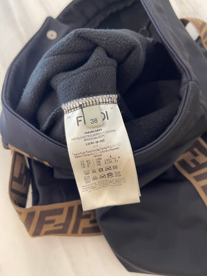 Fendi Black Ski Trousers with Brown FF Logo Detail Size IT 38 (UK 6) RRP £1,000