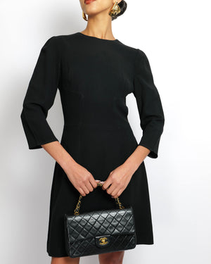 Dolce & Gabbana Black Long-Sleeved Mini Dress Size IT 44 (UK 12)