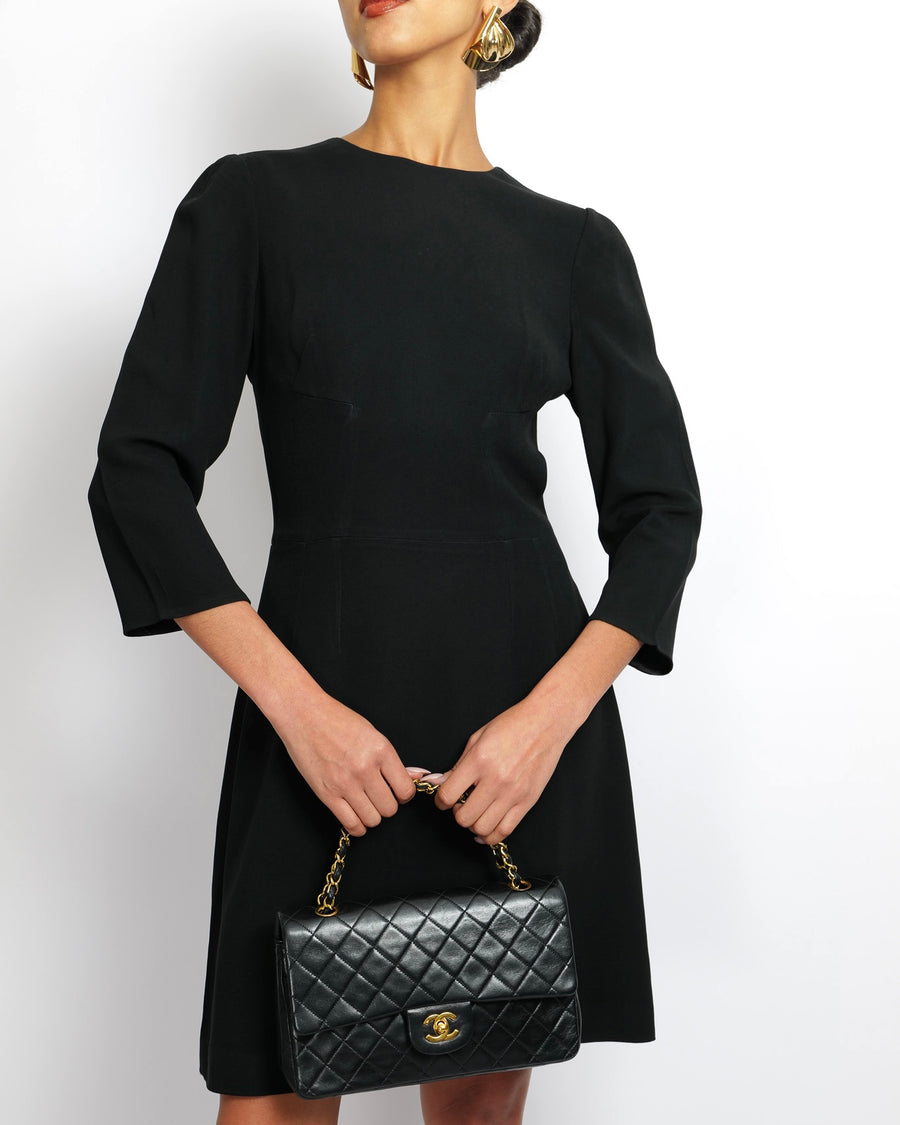 Dolce & Gabbana Black Long-Sleeved Mini Dress Size IT 44 (UK 12)