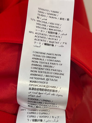 Alexander McQueen Red Blazer Jacket and Matching Trousers Set with Red Button Details Size IT 42/44 (UK 10/12)