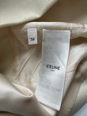 Celine Cream Cropped Cashmere High-Neck Top Size FR 36 (UK 8)