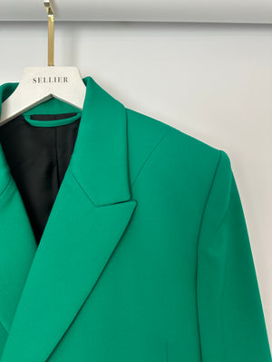 Balenciaga Emerald Green Suit Jacket and Straight Leg Trousers Set Size FR 36 (UK 8)