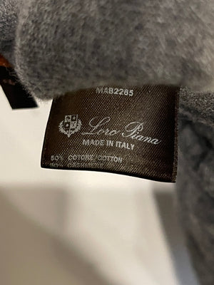 Loro Piana Dark Grey Cashmere Gilet and Jogger Set with Khaki Detail Size S (UK 8)