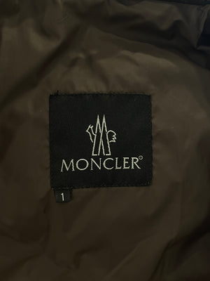 Moncler Chocolate Brown Leather Long Puffer Coat Size 1 (UK 10) RRP £2,000
