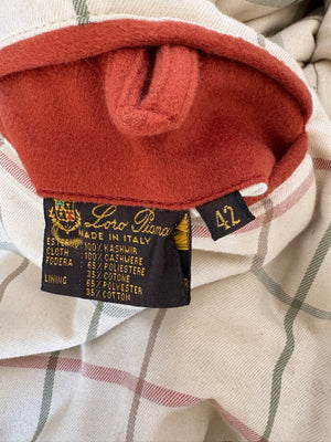 Loro Piana Burnt Orange "Storm System" Cashmere Button Down Coat Size IT 42 (UK 10)