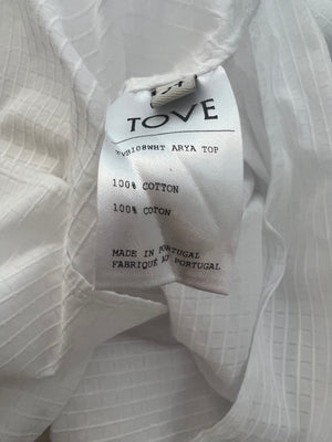 Tove White Arya Top with Belt Size FR 34 (UK 6) RRP £495
