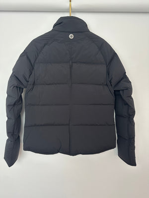 Hermès Black Reversible Puffer Jacket with Stirrup Zip Pull Detail Size M