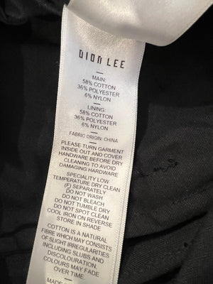 Dion Lee Black Cargo Trousers with Buckle Details Size S (UK 8) RRP £490