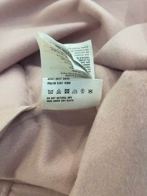 Prada Pink Wool Coat with Brown Button Details Size IT 44 (UK 12)