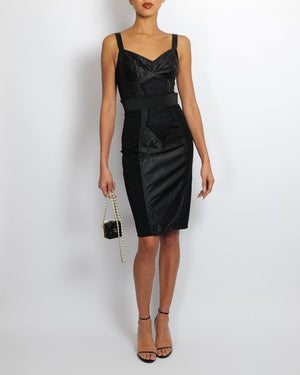 Dolce & Gabbana Black Lace Sleeveless Dress with Rose Embroidery Details Size IT 40 (UK 8)