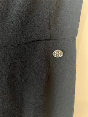 Chanel Black Bodycon Jumpsuit with CC Logo Button Size FR 34 (UK 6) RRP £3150