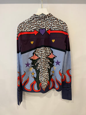 Mary Katrantzou Multicolour Shane Western Printed Shirt Size UK 8 RRP £800