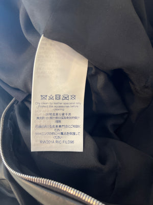 Louis Vuitton Black Leather Mini Short Sleeve Dress with Corset Detail Size FR 34 (UK 6)