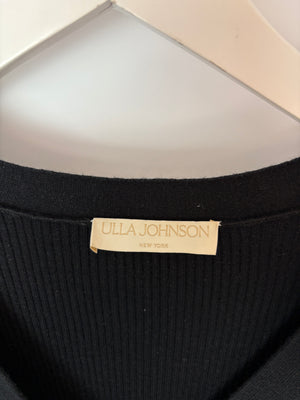 Ulla Johnson Black Knitted Cardigan with Ballooned Sleeve Size UK 8