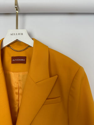 Altuzarra Yellow Suit Jacket and Straight Leg Trousers Set Size FR 40 (UK 12)