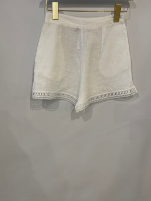 Ermanno Scervino Life White Two-Piece Linen Shirt and Shorts Set Size IT 38 (UK 6)
