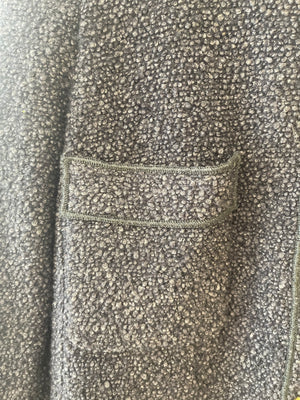 Chanel Vintage Navy Blue Tweed Jacket with Gold Chain Buttons Size FR 36 (UK 8)