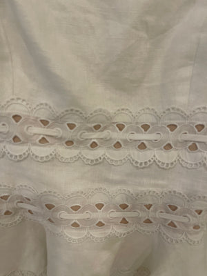 Zimmermann White Top with Lace Detail Size 1 (UK 8/10)