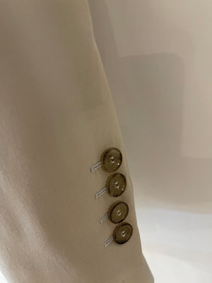 Gucci Light Grey Silk Long Blazer Jacket Size IT 38 (UK 6)