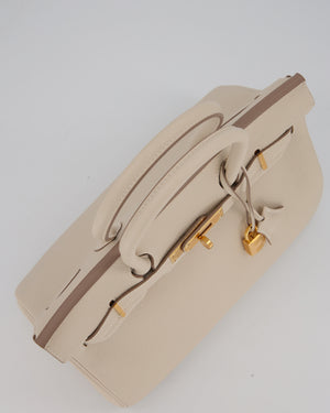 *RARE* Hermès Birkin 30 Retourne Bag in Craie Togo Leather with Gold Hardware
