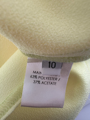 Alex Perry Pastel Yellow Sleeveless Mini Dress Size FR 38 (UK 10)