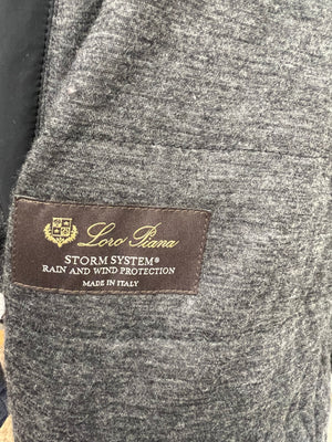 Loro Piana Black and Grey Cashmere Hooded Zip Jacket Size IT 40 (UK 8)