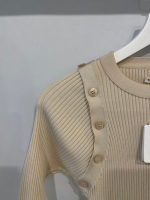 Hermès Cream Robe Modulable Dress with Button Details Size FR 38 (UK 10) RRP £4,000