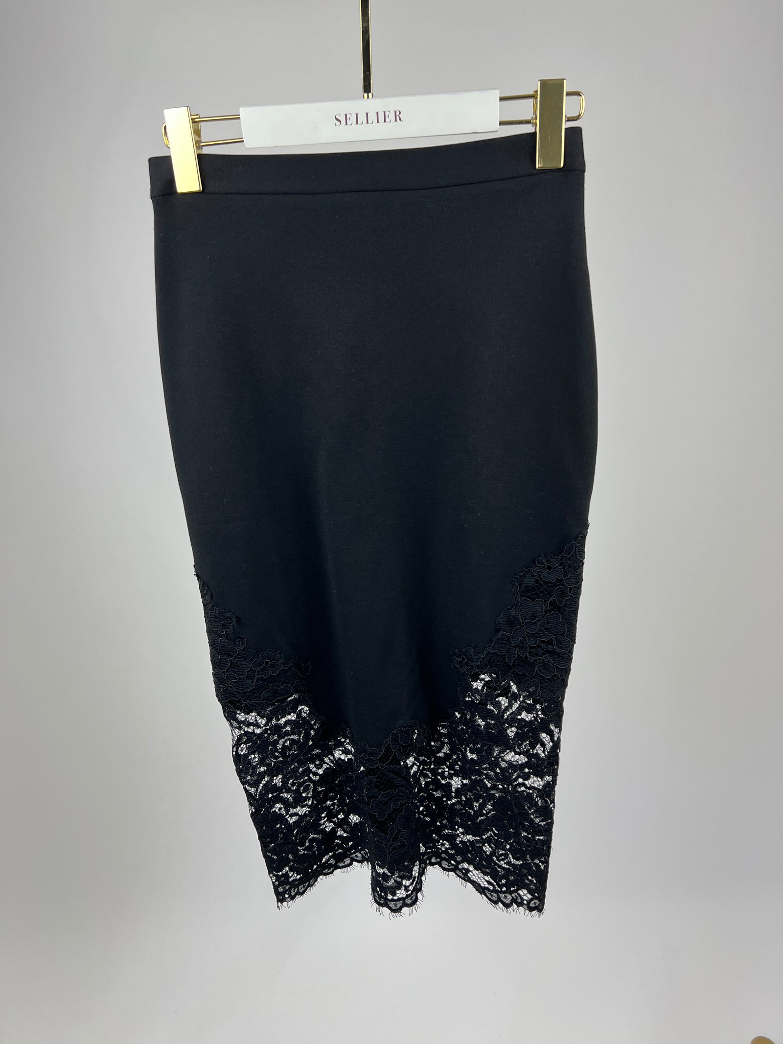 Ermanno scervino black lace skirt deals