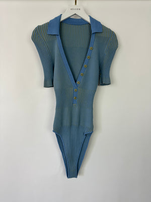 Jacquemus "Le Body Yauco' Viscose-blend Rib Knit Bodysuit FR 36 (UK 8)
