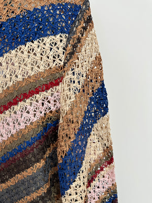 Missoni Brown Crochet Long Sleeve Dress Size IT 40 (UK 8)