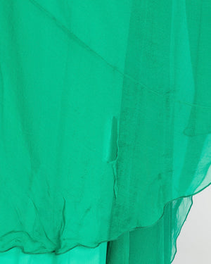 Alexander McQueen Green Strapless Ruched Gown Size IT 40 (UK 8)