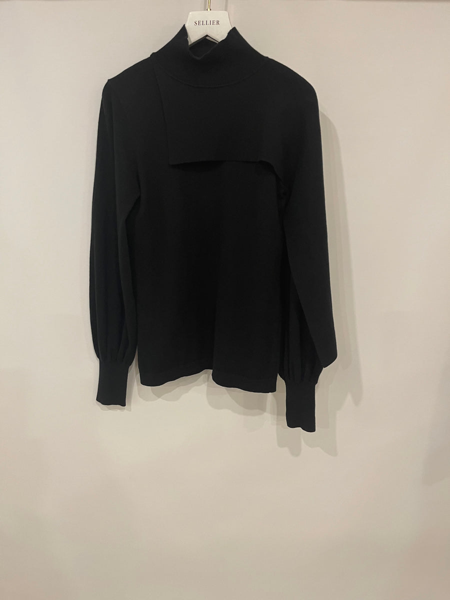 Zimmermann Black Cotton Cashmere Blend Sweater Top Size 0 (UK 6)
