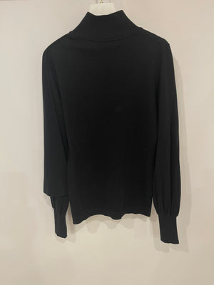 Zimmermann Black Cotton Cashmere Blend Sweater Top Size 0 (UK 6)