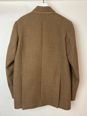 Toteme Brown Oversized Double-Breasted Blazer Size FR 36 (UK 8)