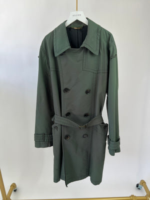 Dolce & Gabbana Khaki Green Menswear Belted Trench Coat Size IT 50 (UK 40)