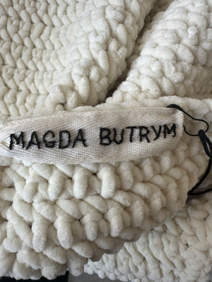 Magda Butrym Cream Open-Back Crochet Mini Dress with Fringe Detail Size FR 36 (UK 8) RRP £1,370