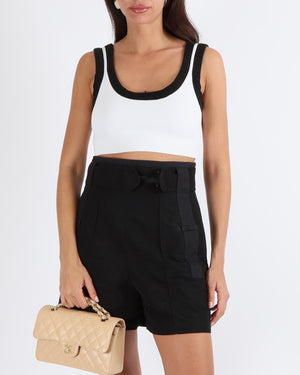 Alexander Wang White and Black Cropped Logo Bra Top Size M (UK 10) RRP £305