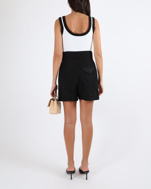 Alexander Wang White and Black Cropped Logo Bra Top Size M (UK 10) RRP £305