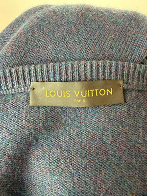 Louis Vuitton Dark Blue Crew Neck Cashmere Sweater Size L (UK 42-44)