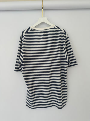 Loro Piana Blue Menswear Striped Short Sleeve T-Shirt Size S (UK 36)