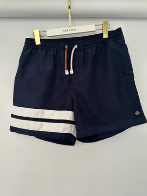 Loro Piana Blue Menswear Striped Swim Shorts Size M
